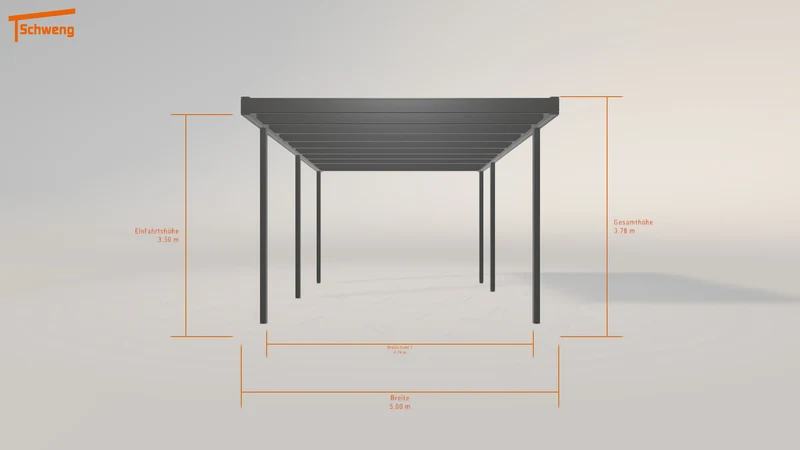 #DE Schweng Flachdachcarport C600 (ID 42x35z)