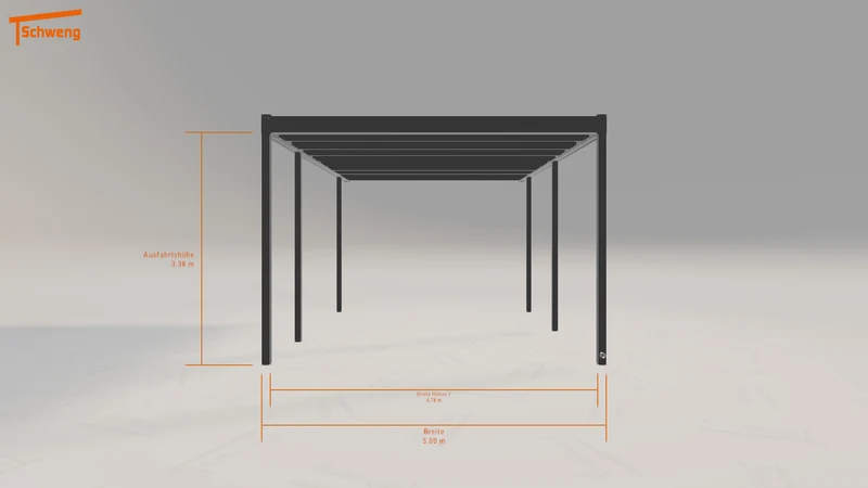 #DE Schweng Flachdachcarport C600 (ID 42x35z)