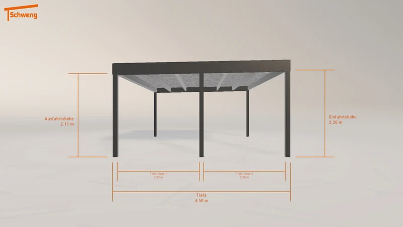 #DE Schweng Flachdachcarport C600 (ID mjpmkj)