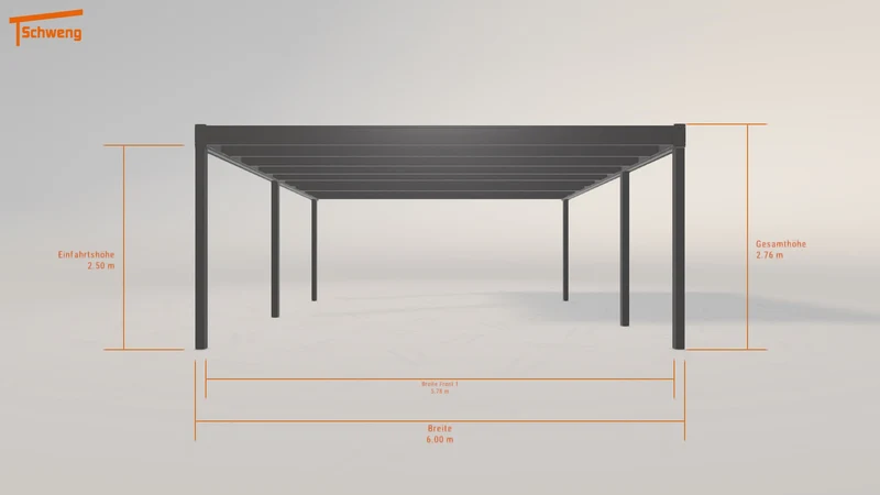#AT Schweng Flachdachcarport C600 (ID x79wwj)