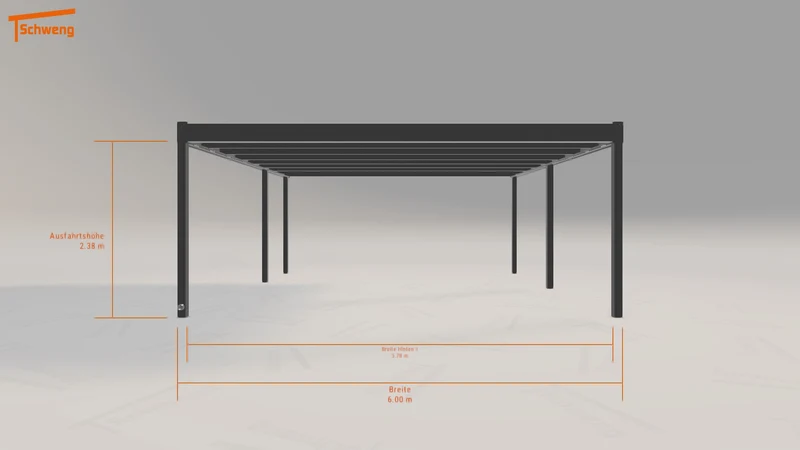 #AT Schweng Flachdachcarport C600 (ID x79wwj)