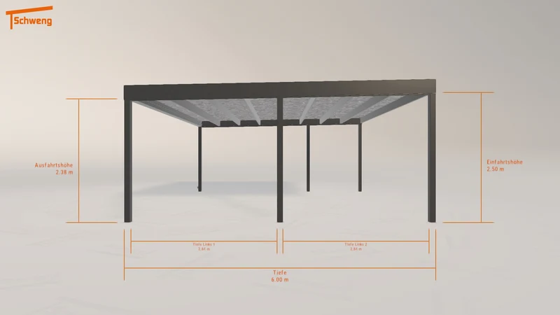 #AT Schweng Flachdachcarport C600 (ID x79wwj)