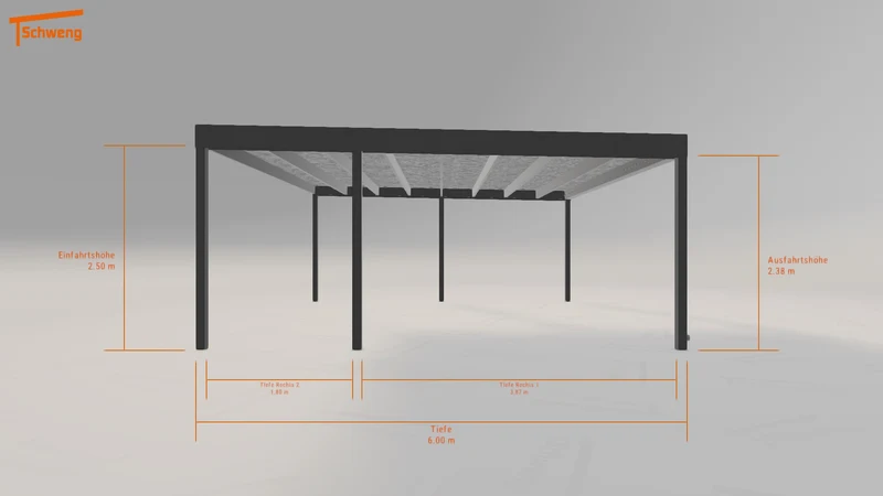 #AT Schweng Flachdachcarport C600 (ID x79wwj)