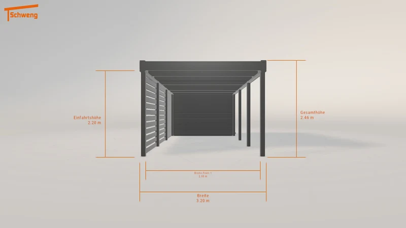 #DE Schweng Flachdachcarport C600 (ID v4j4gy)