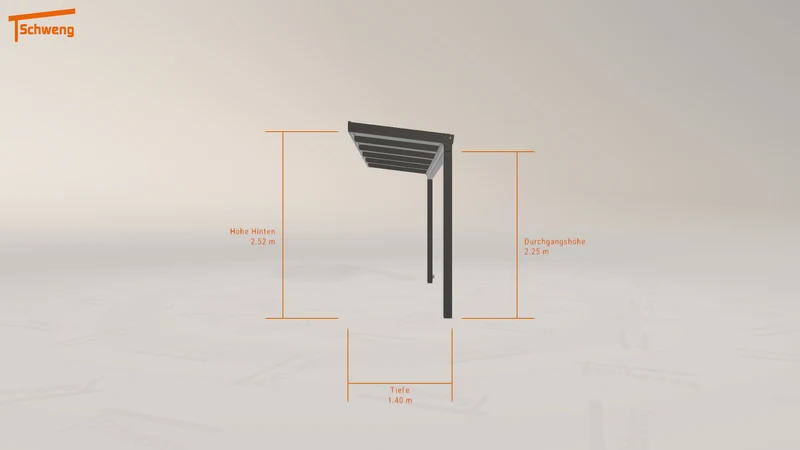 #DE Schweng Terrassenüberdachung S350 (ID 3374j5)