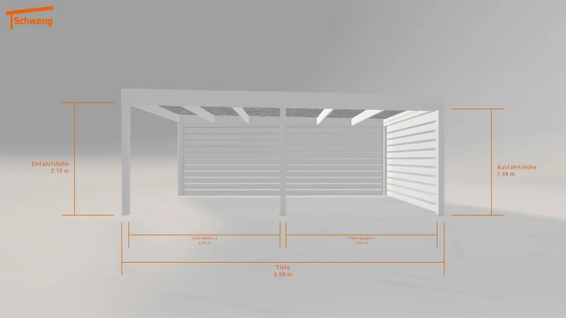#DE Schweng Flachdachcarport C600 (ID jjpqrx) #MTG