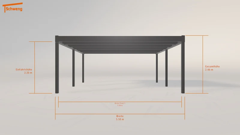 #DE Schweng Flachdachcarport C600 (ID bkqbzg)
