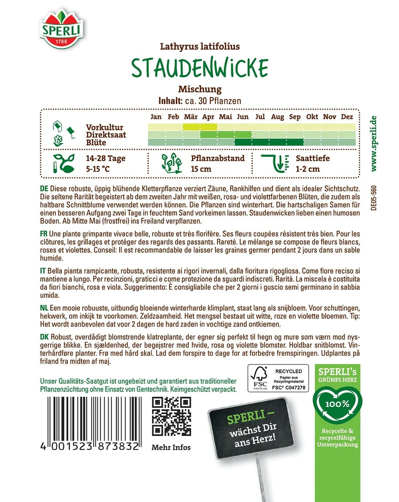SPERLI Staudenwicken-Samen-Mischung