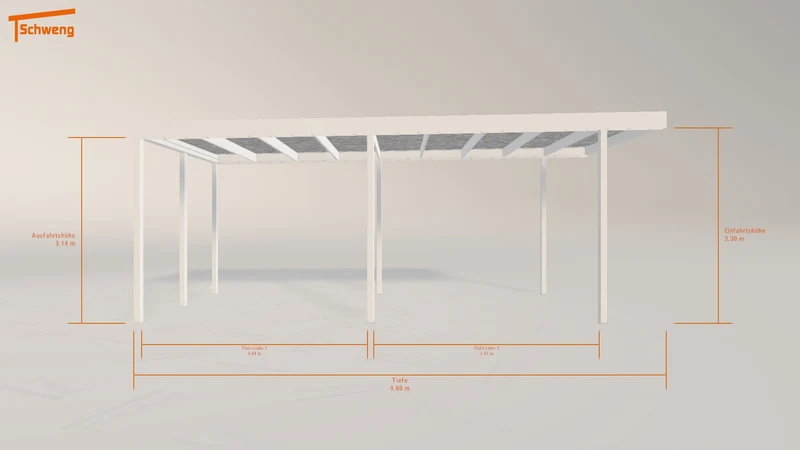 #DE Schweng Flachdachcarport C600 (ID n5dgm4)