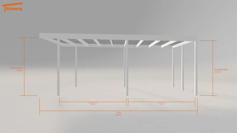 #DE Schweng Flachdachcarport C600 (ID n5dgm4)