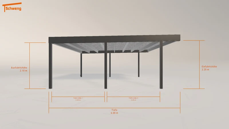 #DE Schweng Flachdachcarport C600+ (ID n5dggb)
