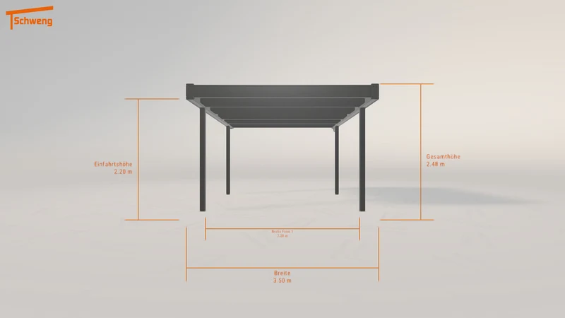 #DE Schweng Flachdachcarport C600 (ID qdydpz)