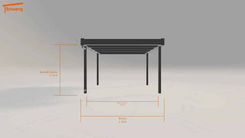 #DE Schweng Flachdachcarport C600 (ID qdydpz)