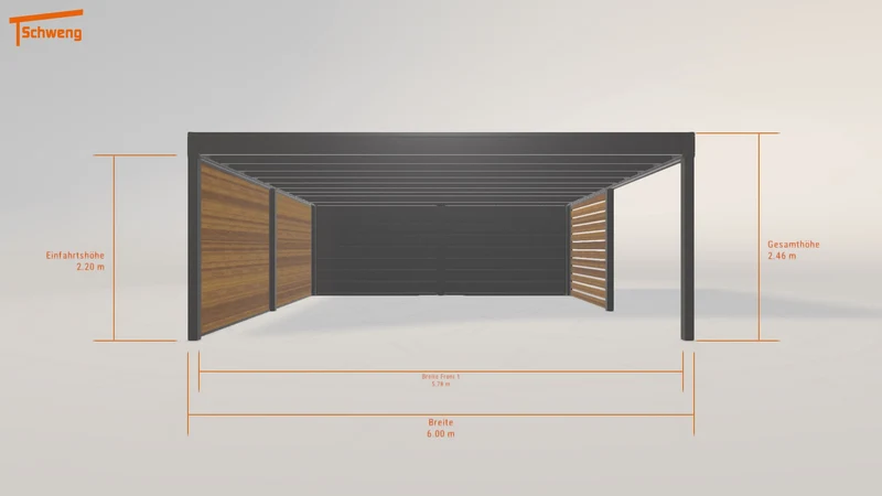 #DE Schweng Flachdachcarport C600+ (ID x797ww) #MTG
