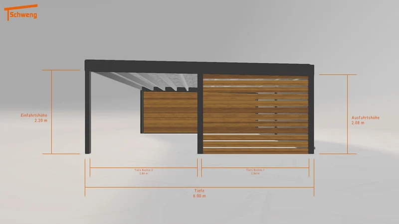 #DE Schweng Flachdachcarport C600+ (ID x797ww) #MTG