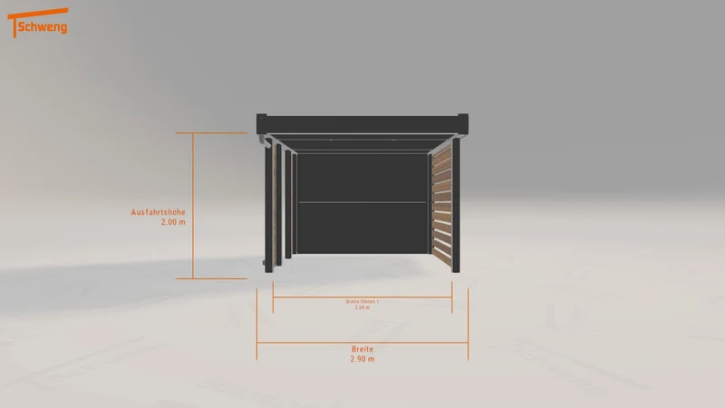 #DE Schweng Flachdachcarport C600+ (ID pb9xdy) #MTG