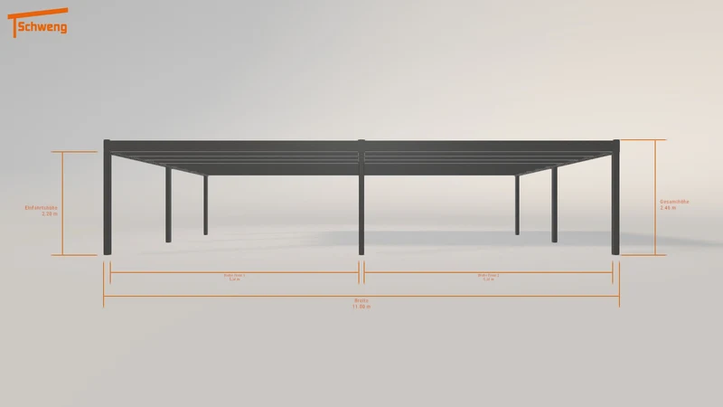 #DE Schweng Flachdachcarport C600+ (ID zb5vjw) #MTG