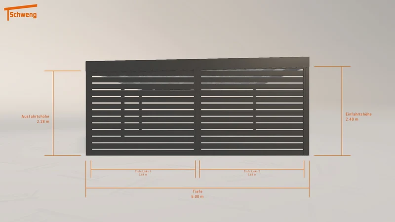#DE Schweng Flachdachcarport C600 (ID 425dpz) #MTG