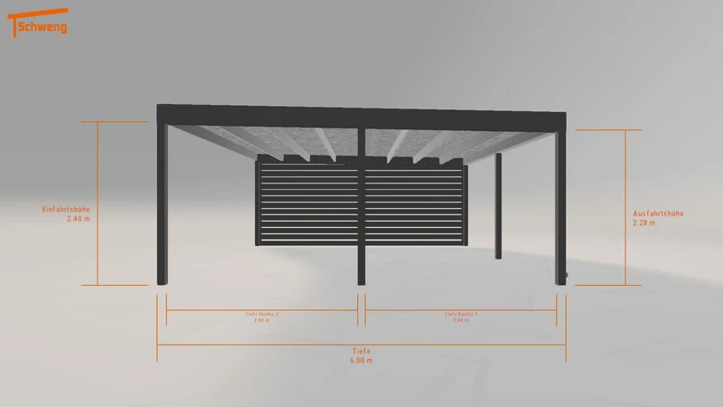 #DE Schweng Flachdachcarport C600 (ID 425dpz) #MTG