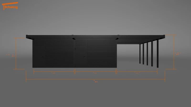 #DE Schweng Flachdachcarport C600+ (ID mjvz93) #MTG