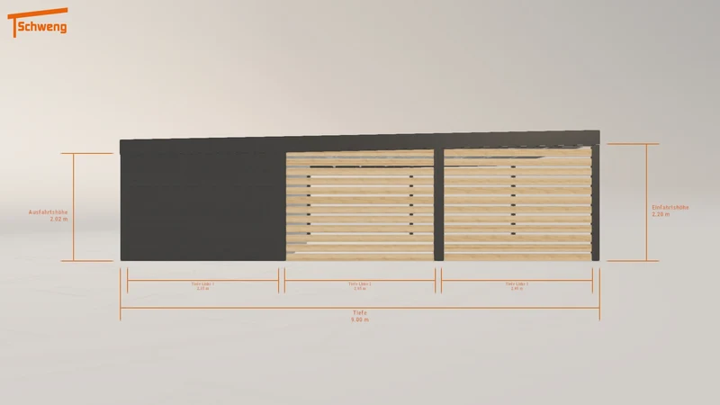 #DE Schweng Flachdachcarport C600 (ID rjyqn9) #MTG