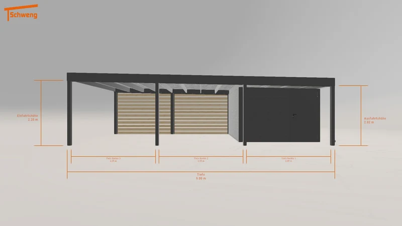 #DE Schweng Flachdachcarport C600 (ID rjyqn9) #MTG