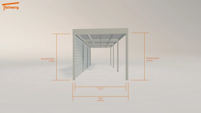 #AT Schweng Flachdachcarport C600 (ID bkd3mq)