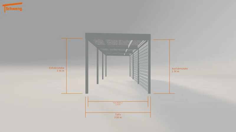 #AT Schweng Flachdachcarport C600 (ID bkd3mq)