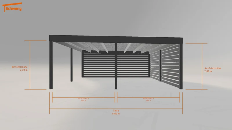 #DE Schweng Flachdachcarport C600 (ID k2vz4y) #MTG