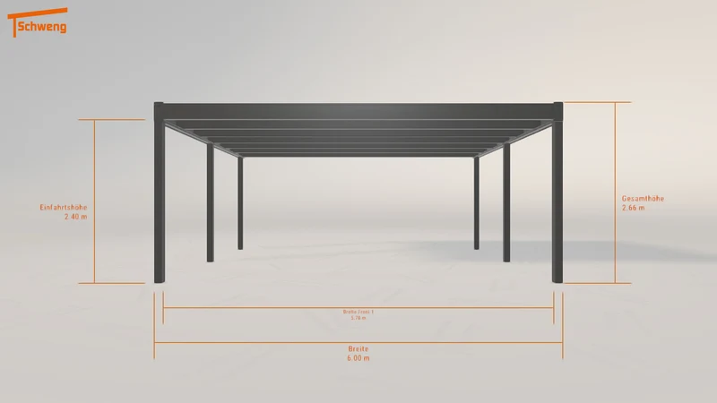 #DE Schweng Flachdachcarport C600+ (ID n5vpy3)