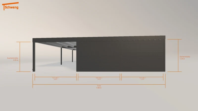 #DE Schweng Flachdachcarport C600 (ID 85jw7j) #MTG