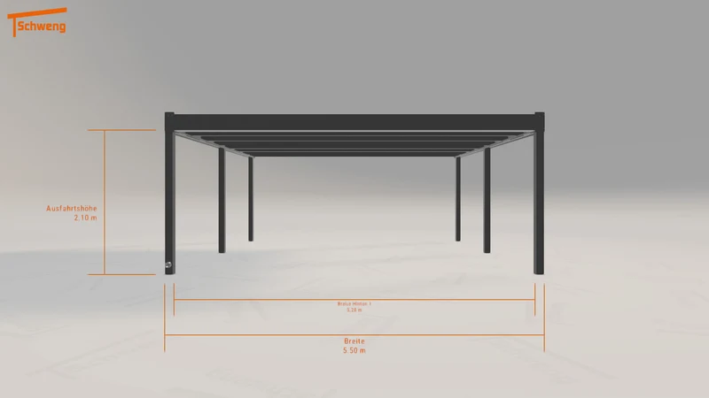#DE Schweng Flachdachcarport C600 (ID 33yxqp)