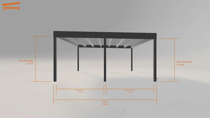 #DE Schweng Flachdachcarport C600 (ID 33yxqp)