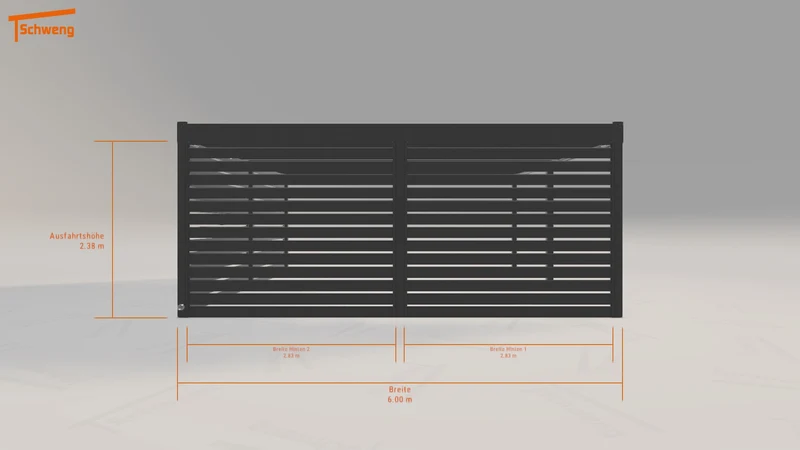 #DE Schweng Flachdachcarport C600+ (ID 772rbg) #MTG