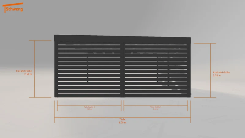 #DE Schweng Flachdachcarport C600+ (ID 772rbg) #MTG