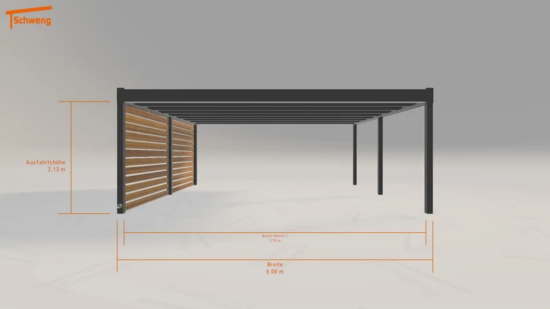 #CH Schweng Flachdachcarport C600+ (ID 5m7y8z) #MTG