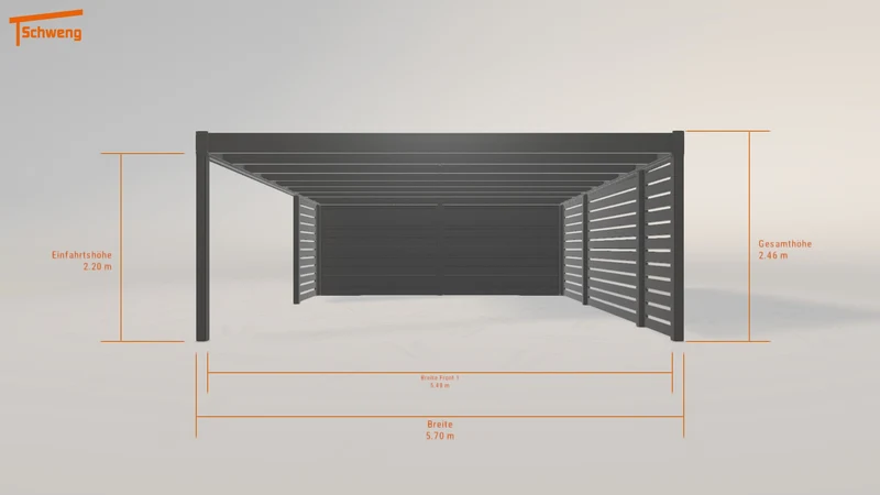 #AT Schweng Flachdachcarport C600+ (ID pbvzy7)
