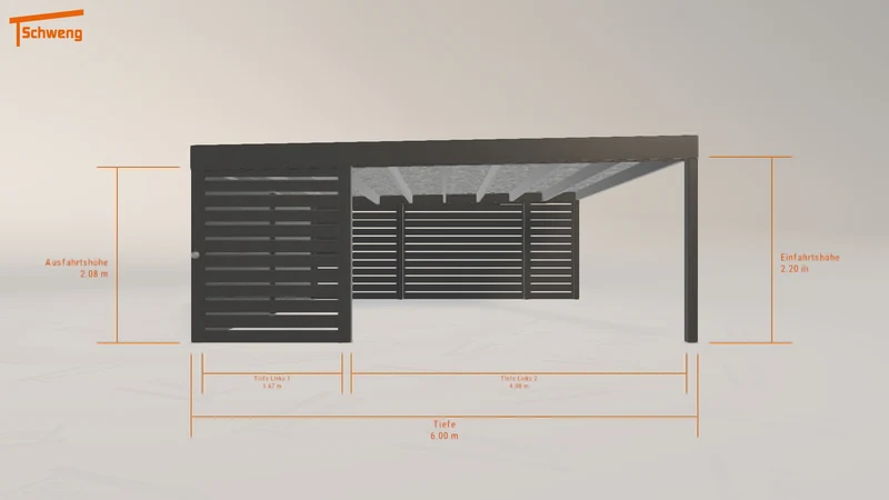 #AT Schweng Flachdachcarport C600+ (ID pbvzy7)