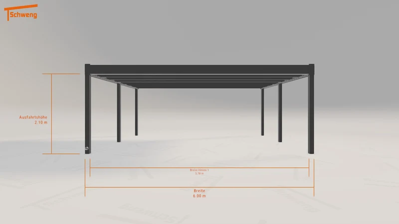 #DE Schweng Flachdachcarport C600 (ID pbvndz)