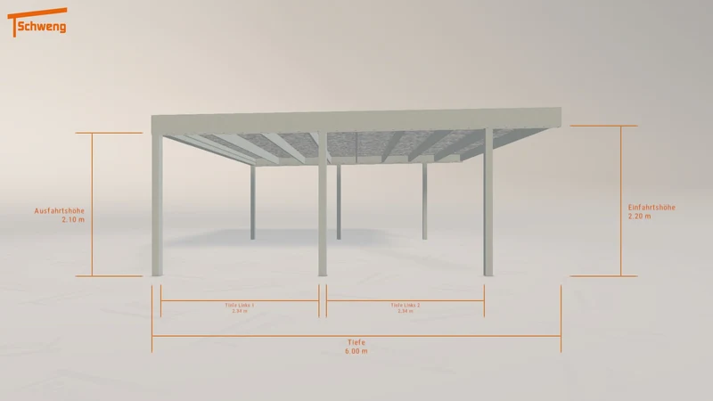 #DE Schweng Flachdachcarport C600 (ID bkd37r) #MTG