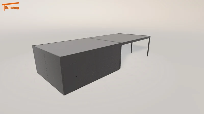 #DE Schweng Flachdachcarport C600 (ID zb37jd)
