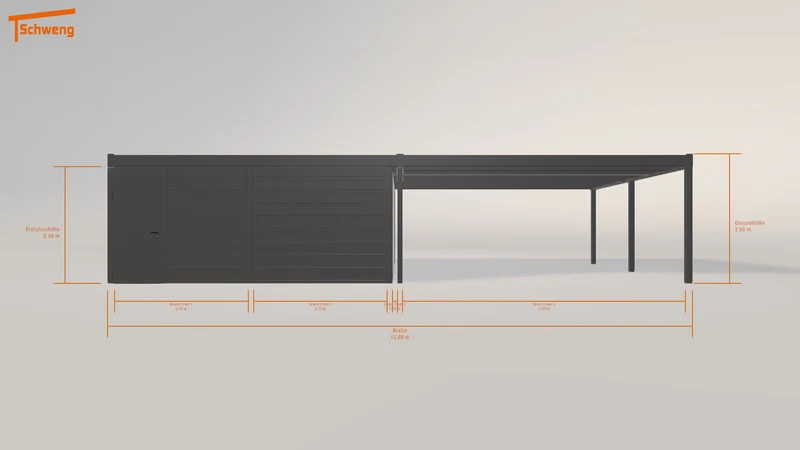#DE Schweng Flachdachcarport C600 (ID zb37jd)