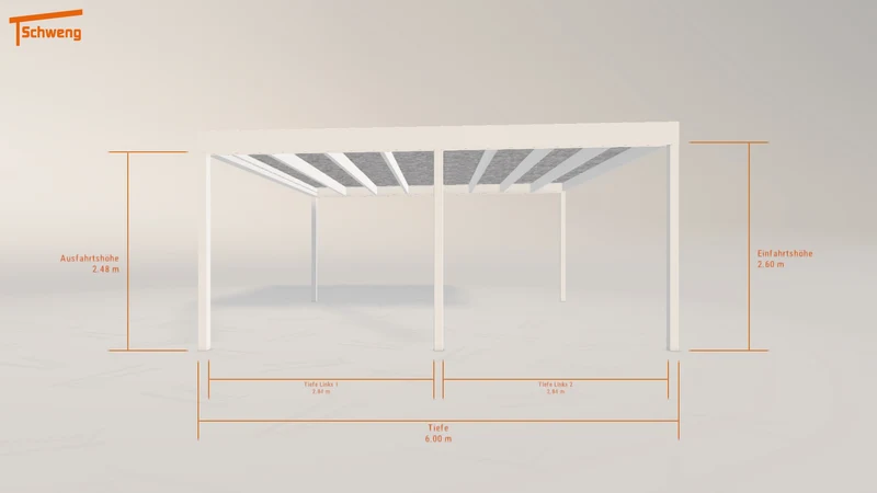 #DE Schweng Flachdachcarport C600+ (ID rjybx9)