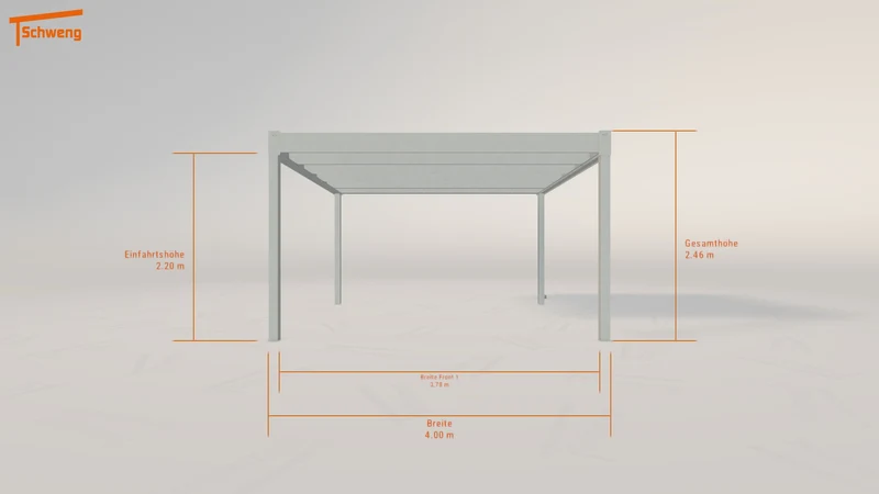 #DE Schweng Flachdachcarport C600 (ID k2v7d5)