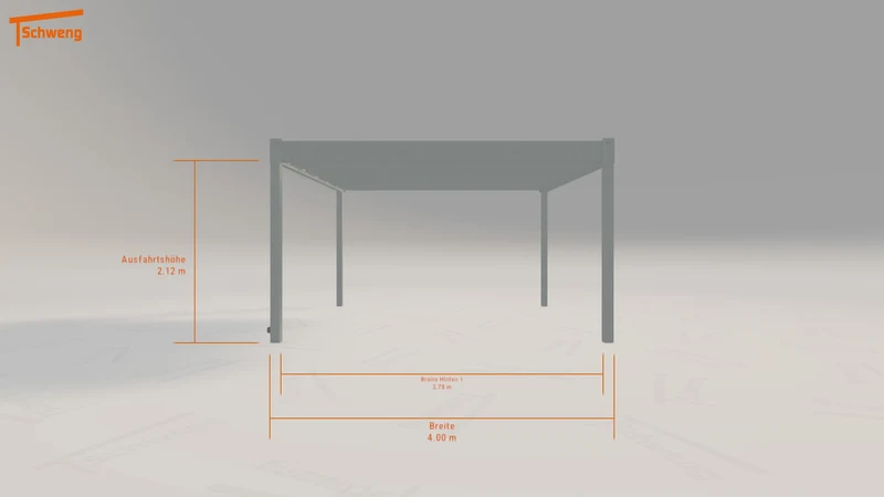 #DE Schweng Flachdachcarport C600 (ID k2v7d5)