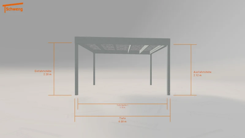#DE Schweng Flachdachcarport C600 (ID k2v7d5)