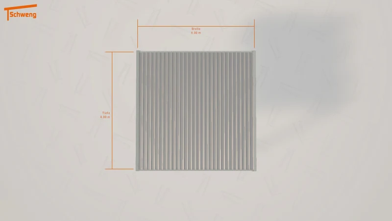 #DE Schweng Flachdachcarport C600 (ID k2v7d5)