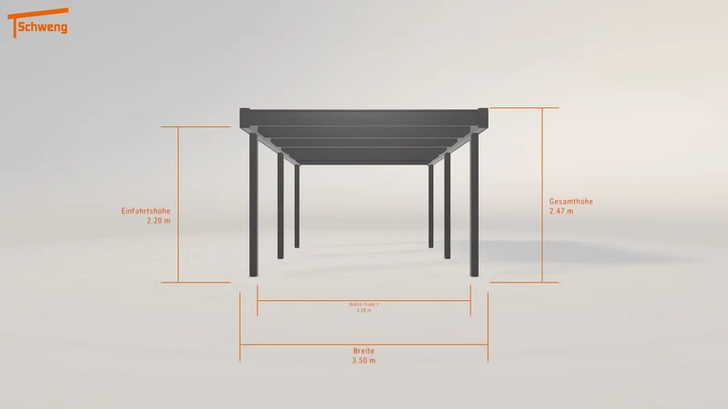 #DE Schweng Flachdachcarport C600 (ID x7zrg9)
