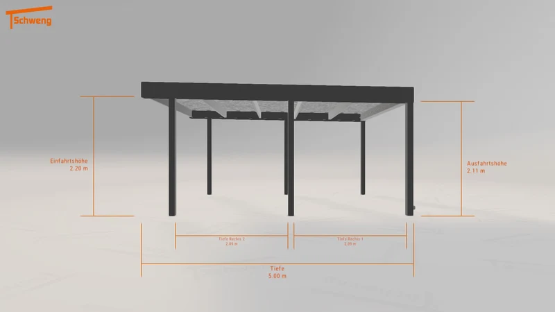 #DE Schweng Flachdachcarport C600 (ID x7zrg9)
