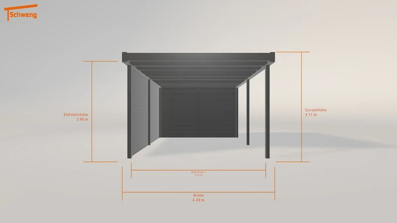 #DE Schweng Flachdachcarport C600 (ID 9wrbpv)